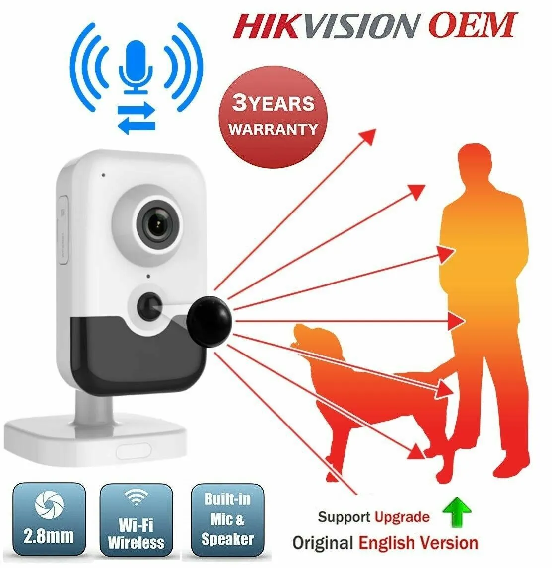 (image for) Hikvision OEM 6MP WiFi Network Cube Security Home Camera (DS-2CD2463G0-IW)